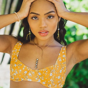 Collier barre verticale de perles de Tahiti