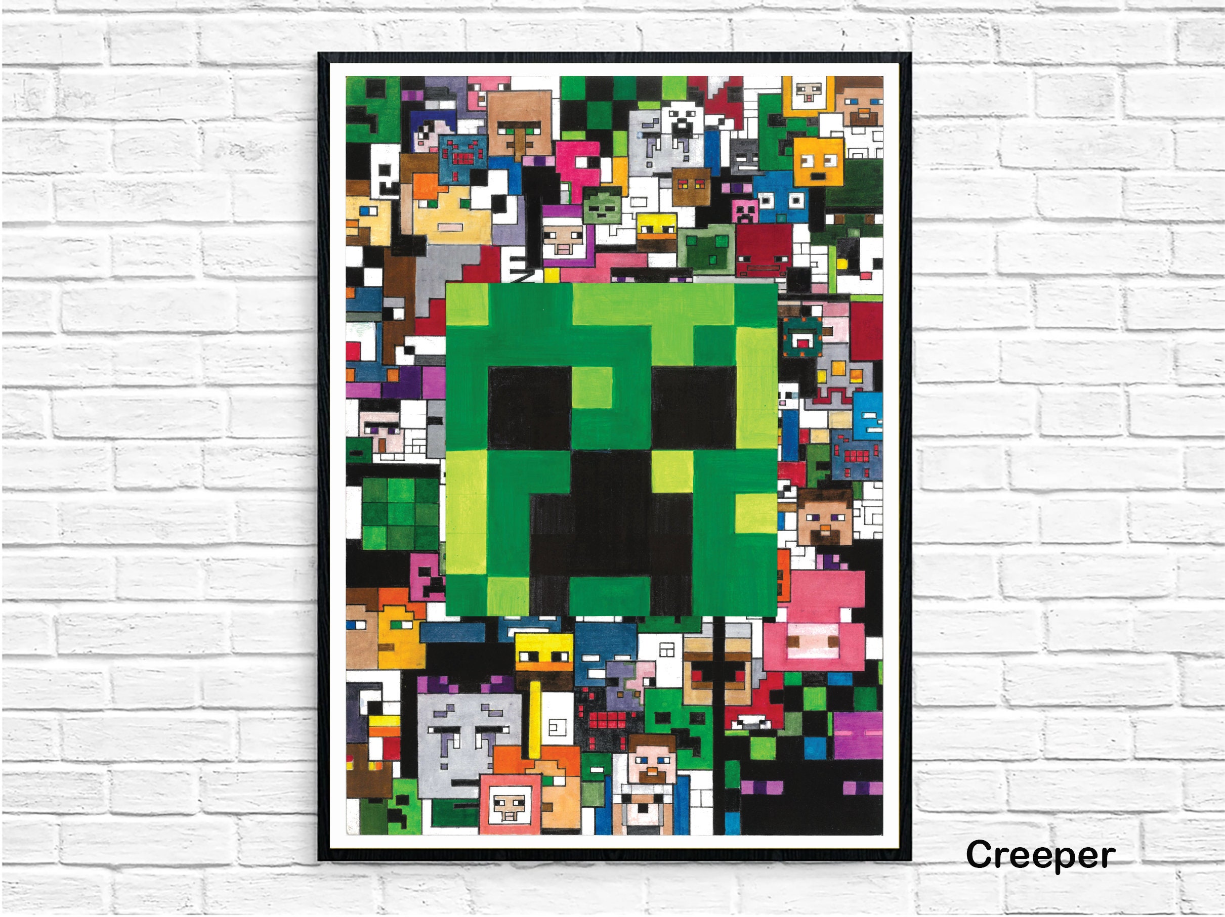 Minecraft print Minecraft Character markers art wall art Etsy
