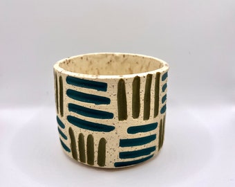 Equal Greens mug, handmade ceramic coffee mug, pottery mug handmade