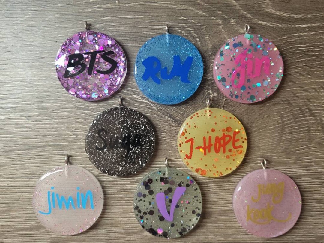 BTS Members Resin Charms Set - Etsy