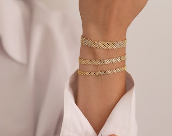 Italian gold mesh bracelets shop