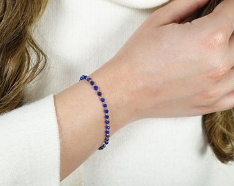 14k Gold Lapis Lazuli Bracelet | Coral Turquoise Jade Natural Beaded Gem Jewelry