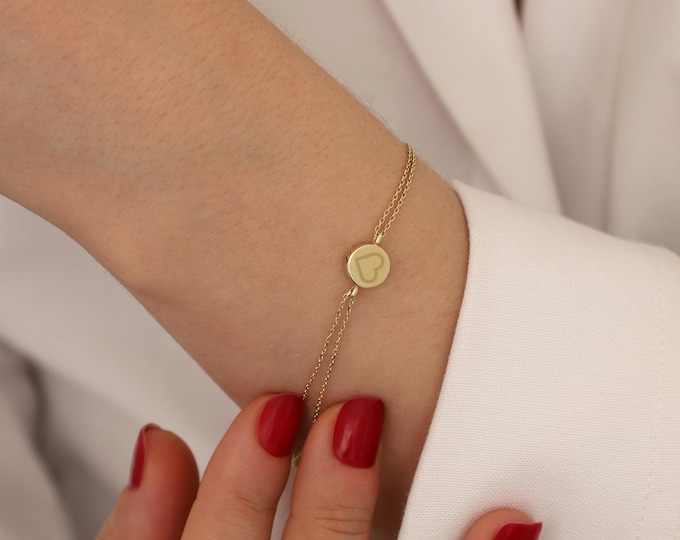 14k Gold Ash Urn Bracelet | Round Disc Memorial Keepsake for Pet or Loved One