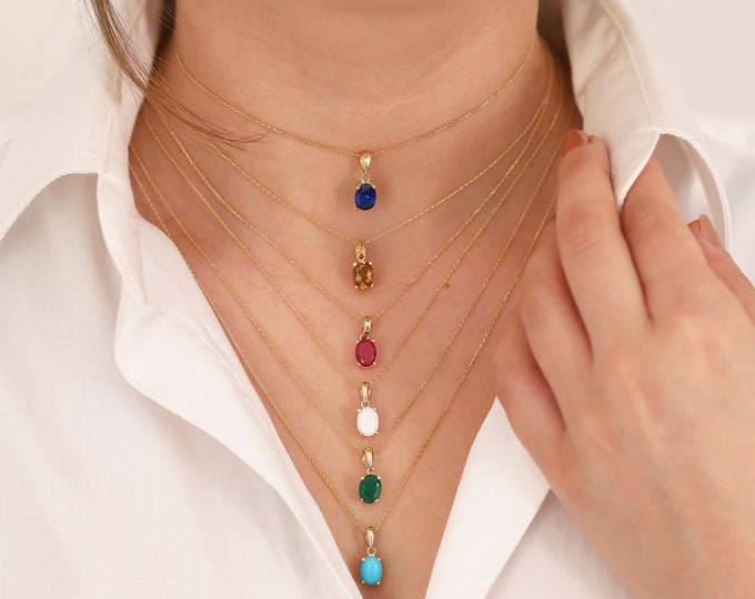 14K Gold Ruby Necklace | Dainty Jewelry, Love Spiritual Stone Necklace, Healing Jewelry, Red Necklace, Minimal Necklace, Prom Gift