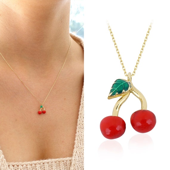 Red cherry best sale necklace