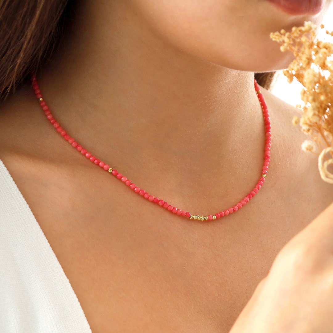 Grand Revival 14K Gold Pink Coral Pendant Necklace main image 1