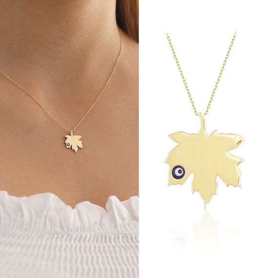 Silver Sugar Maple Leaf Necklace