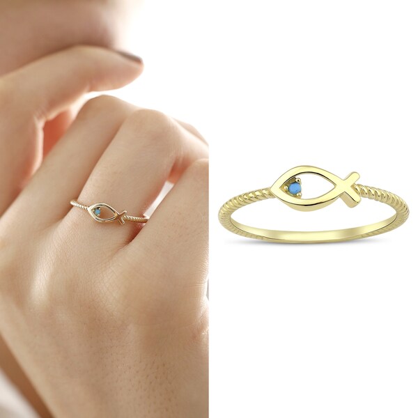 Ichthus Fish Ring - Etsy