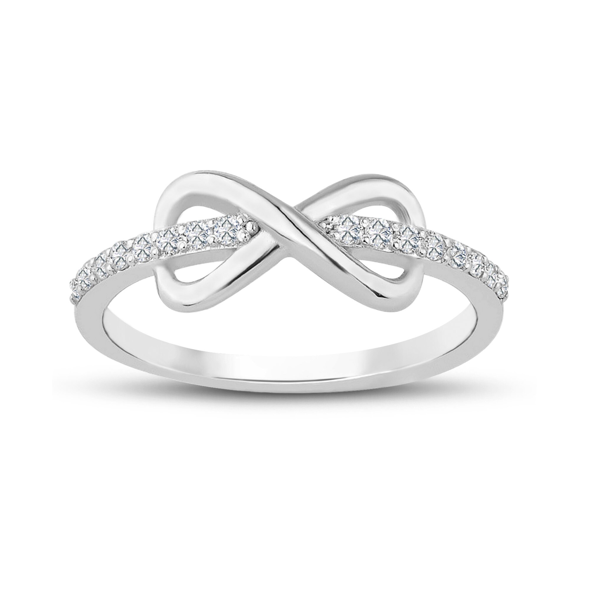 Diamond Infinity Ring Diamond Paved Band With Infinity - Etsy