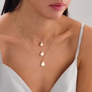 14k Gold Heart Urn Necklace | Cremation Ash Holder Necklace, Heart Engraved Urn Necklace, Love Keepsake Pendant for Human Ash & Pet Hair