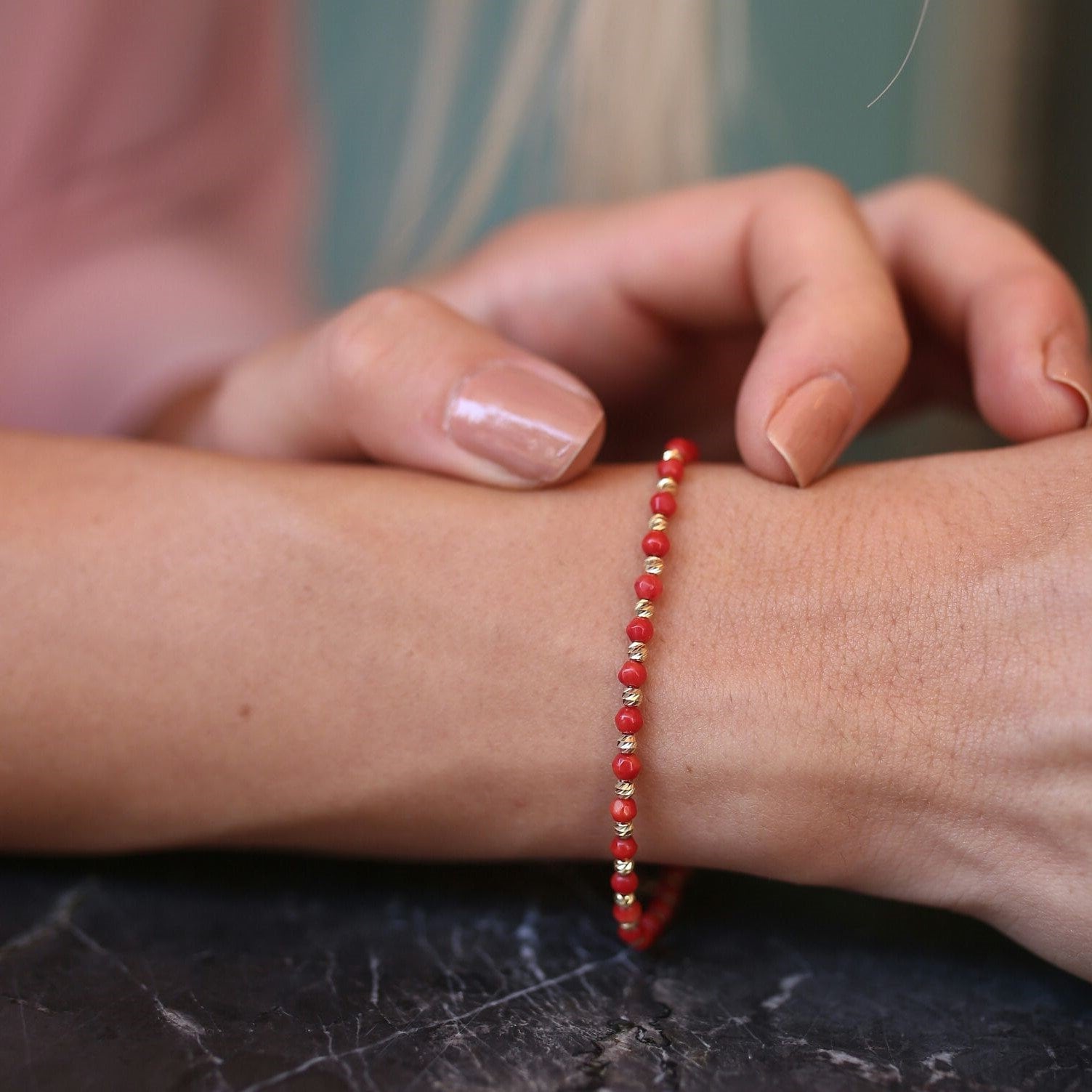 Red Italian Coral Bracelet Beads