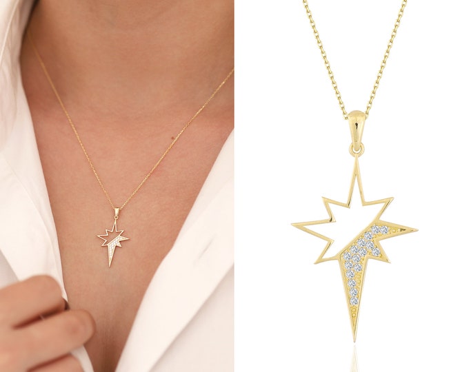 14K Gold North Star Necklace | Chic Jewelry, Easter Gift, Gift For Her