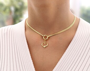Heart Lock chain necklace