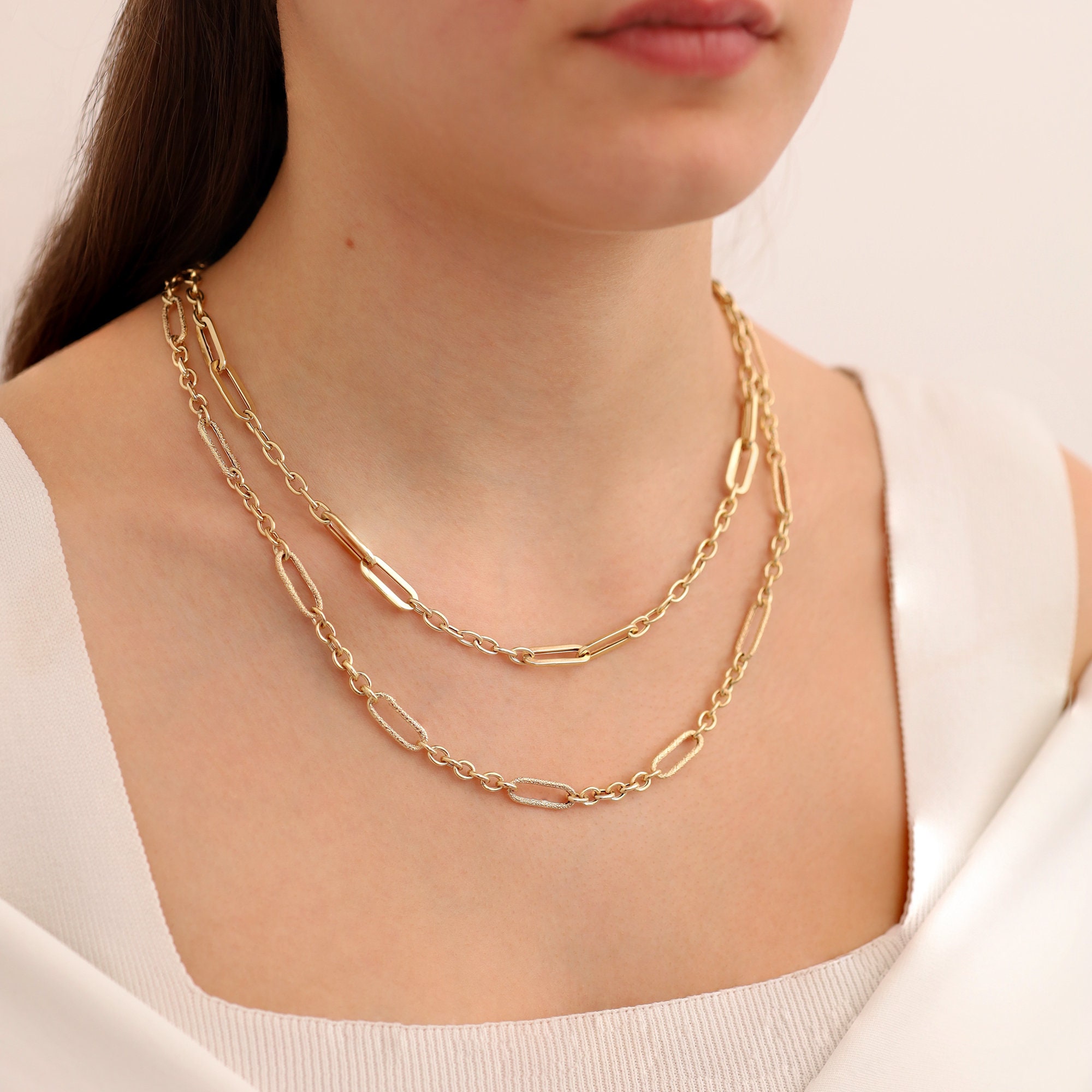 Heavy Paperclip Chain Necklace