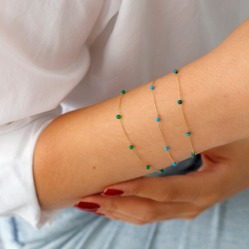 Malachite Multi Bead Bracelet