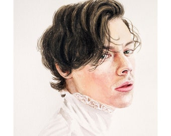 Harry Styles Original Aquarell Gemälde, Personalisiertes Porträt, Kundenspezifische Malerei vom Foto, One Direction Fan Art