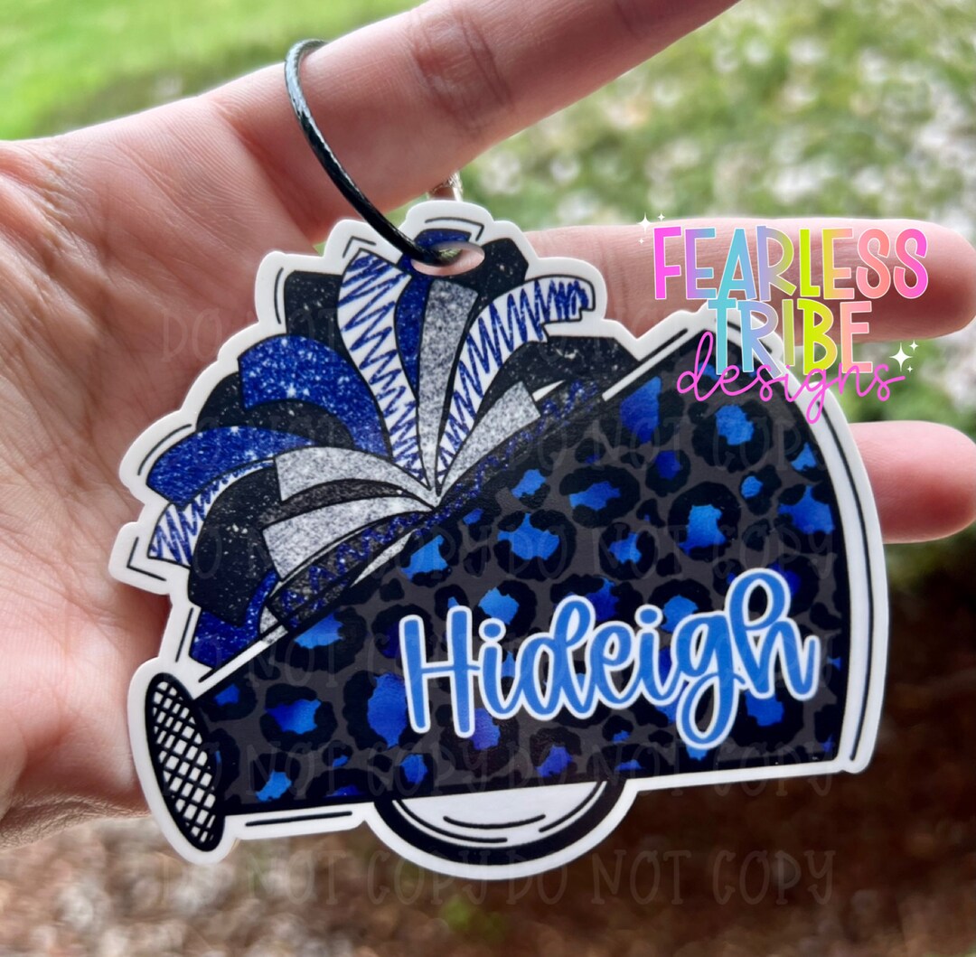 Personalized Cheerleading Megaphone Bag Tags Cheer Megaphone Bag Tag