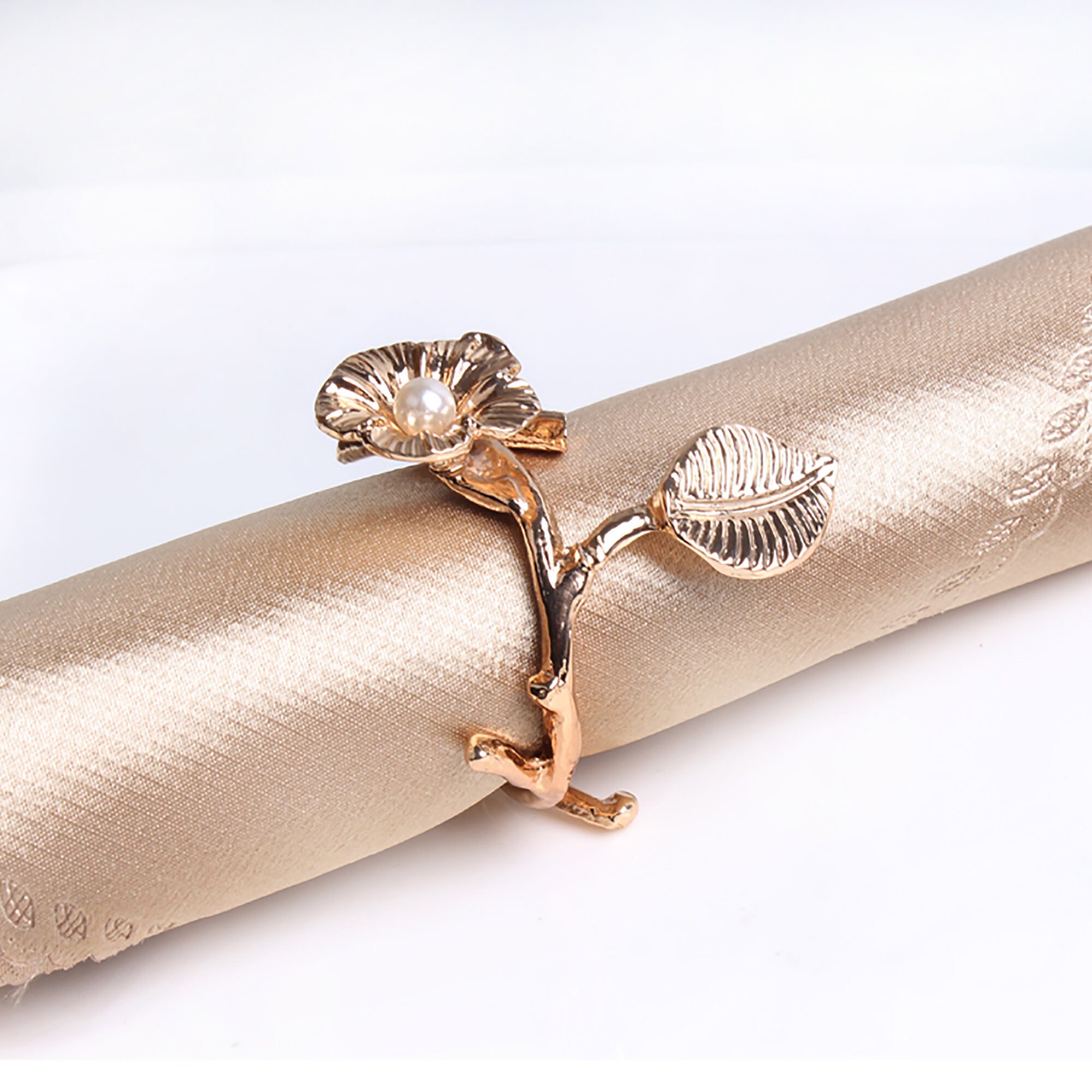 Napkin Rings Twig with Pearl Napkin Holder Rings for Etsy
