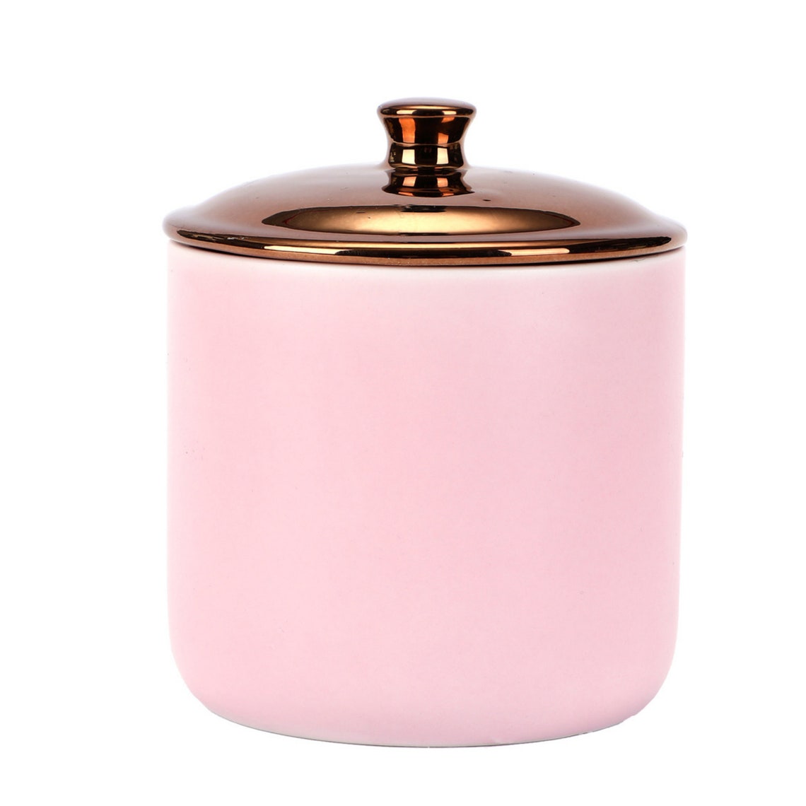 Ceramic Candle Jar Empty 13oz With Copper Lid Black Light Grey Etsy