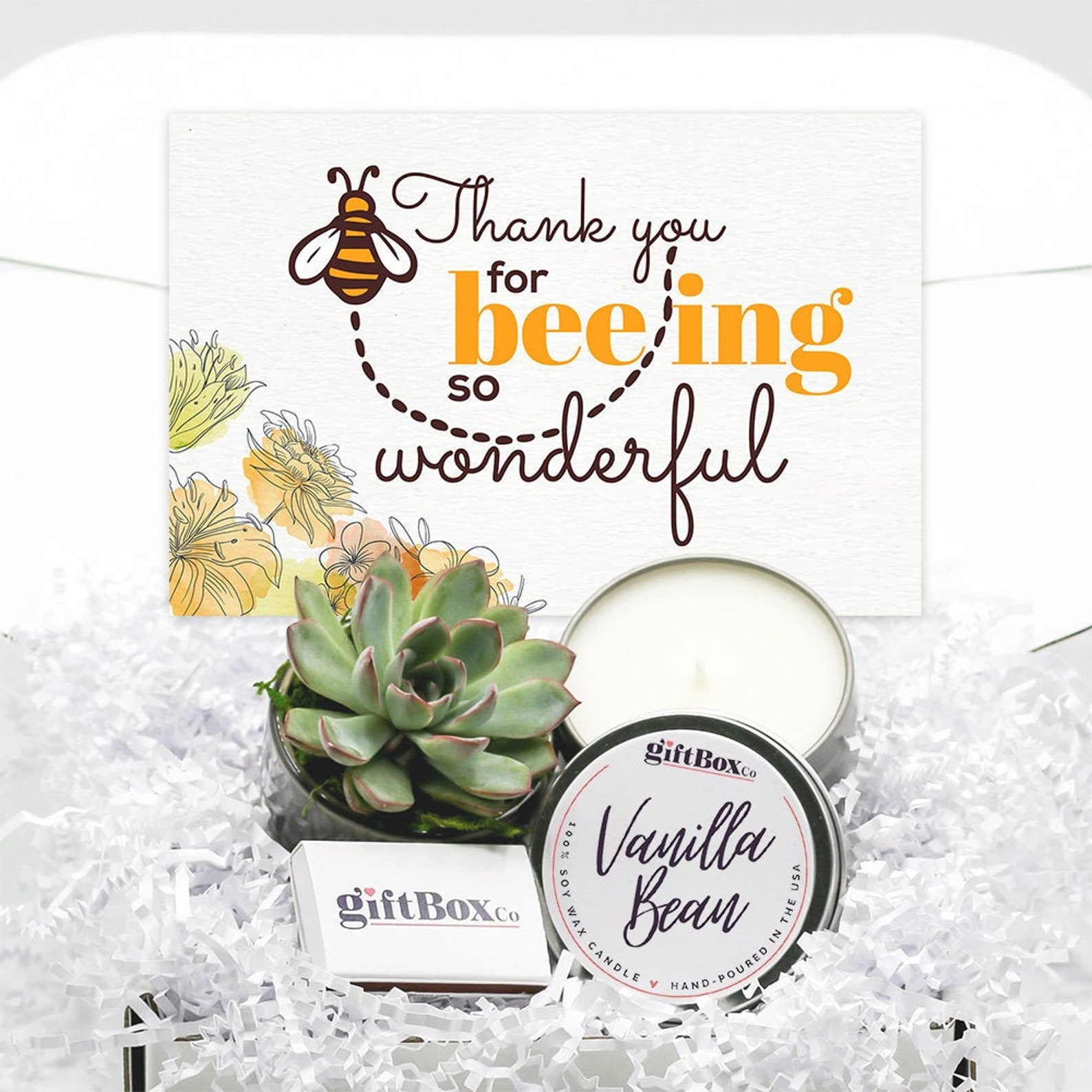 Bee Gift Box Bee Box Honey Bee Gift Save the Bees Thank Etsy