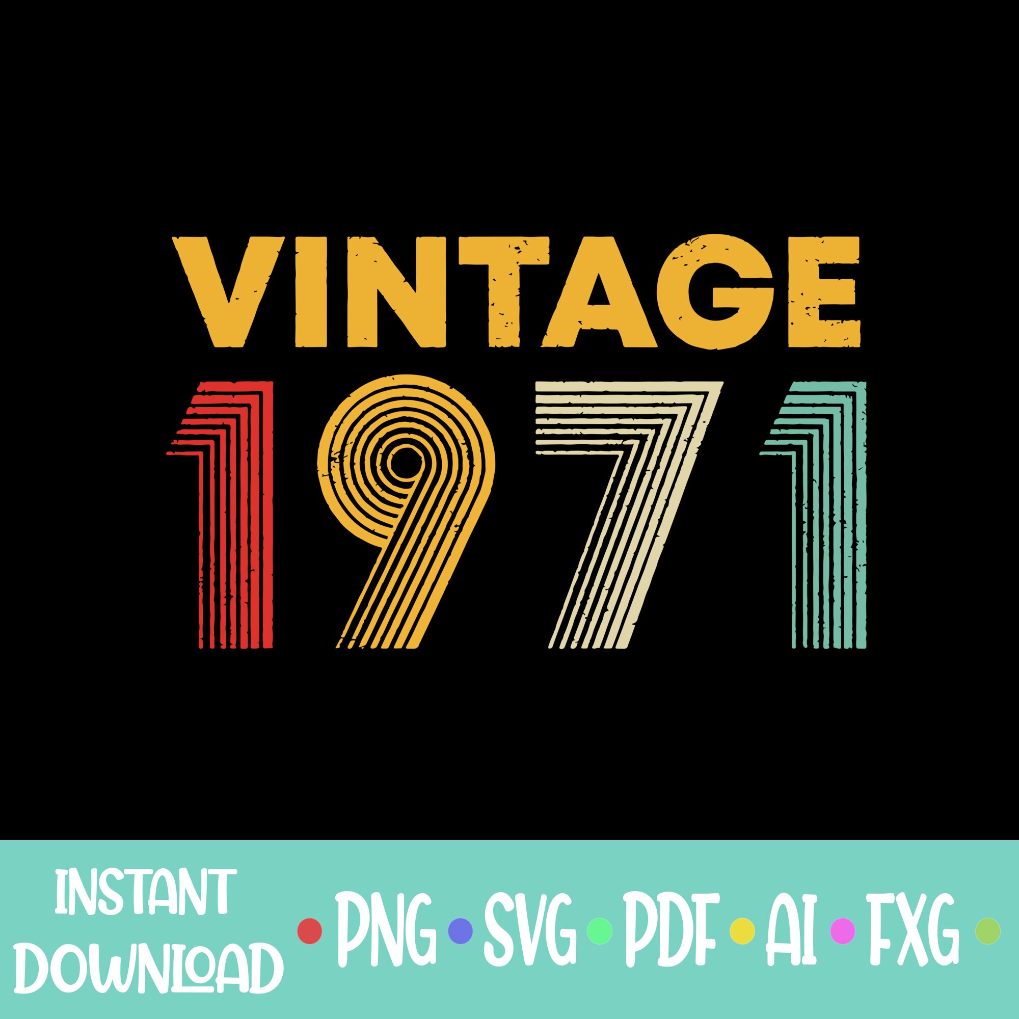 Download 50 Years Old svg Vintage 1971 50th Birthday svg 1971 svg ...