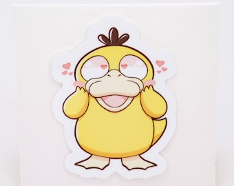 Psyduck loves you 3"niedlicher Vinyl Aufkleber