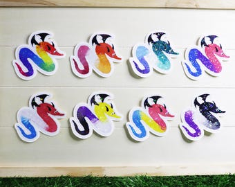 Holografisch Pride Flagge Wyrms 3 "Vinyl Aufkleber: