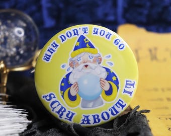 Hellblauer Zauberer Pin: