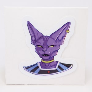 Lord Bingus (Beerus) no like banana cute 3" Vinyl Sticker