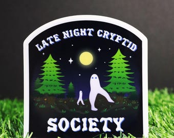 Late Night Cryptid Society Night Crawler 3"c gestanzter Aufkleber