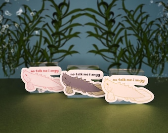 3" Vinyl Bichir angy stickers