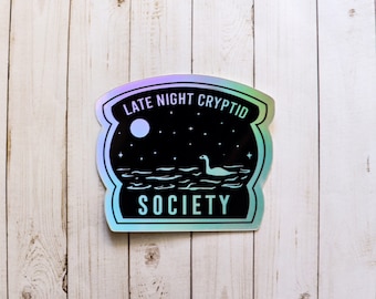 Late Night Cryptid Society Nessy Holographic diecut sticker