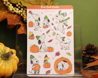 Esnupi Doggy Fall Frolic sticker sheet