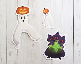 Halloween Cryptid Sticker Pack Fresno Nightwalker Flatwoods Monster gruselig Spuk Spaß