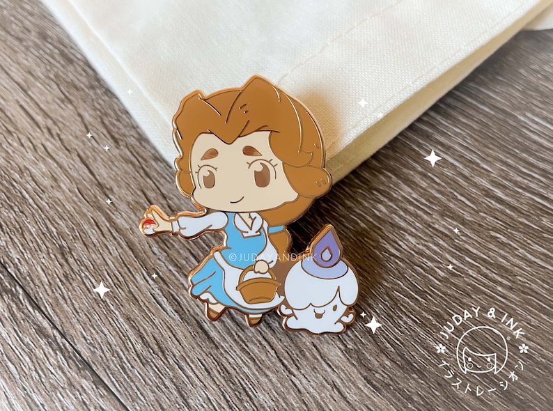 Pokeprincess Pins | Mulan and Yamper | Ariel and Corphish | Belle and ...