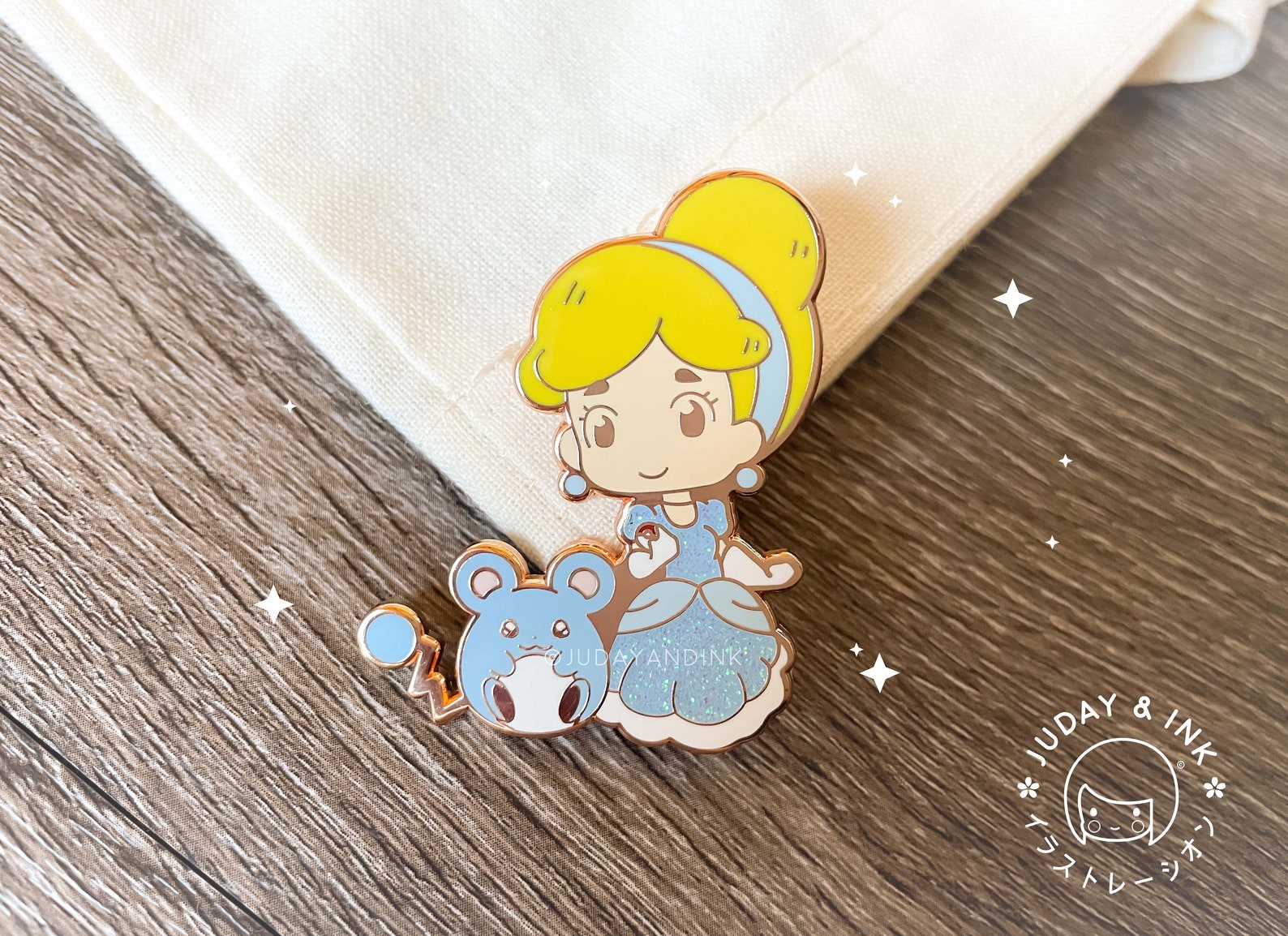 Pokeprincess Pins | Mulan and Yamper | Ariel and Corphish | Belle and ...