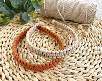 Boho style macrame headband