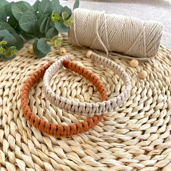 Boho style macrame headband