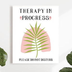 Therapy In Progress Do Not Disturb Sign,Therapy Office Decor,Boho Psychologist Door Sign,Counselor Room,Counseling Posters,Therapist Gift