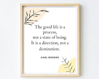 Carl Rogers Quote Print: Therapiekantoorinrichting (digitale download)