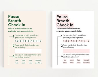 Therapy Check-In Print: Counselor Mental Health Tool (Digital Download)