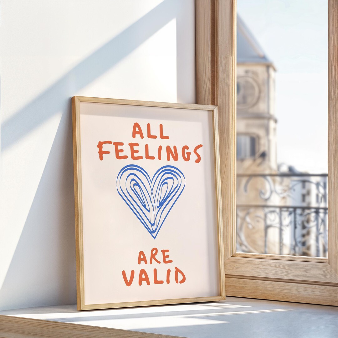 Retro Emotions Poster: Funky Mental Health Art (digital Download) - Etsy