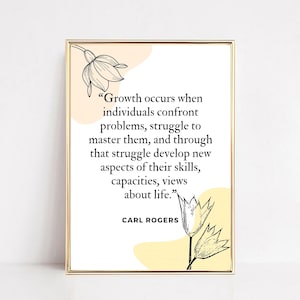 Carl Rogers Quote Poster, therapy office decor, therapist gift, counseling room sign, mental health print,psychology art,counselor tools