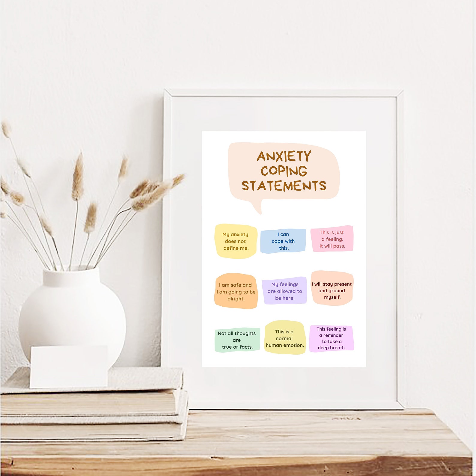Anxiety Coping Statements Digital Posteranxiety Help Mental - Etsy