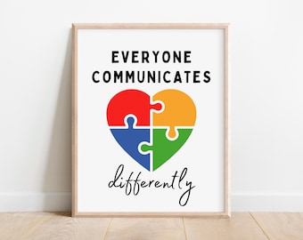 Autism Awareness Poster: Neurodiversity Heart Art (Digital Download)