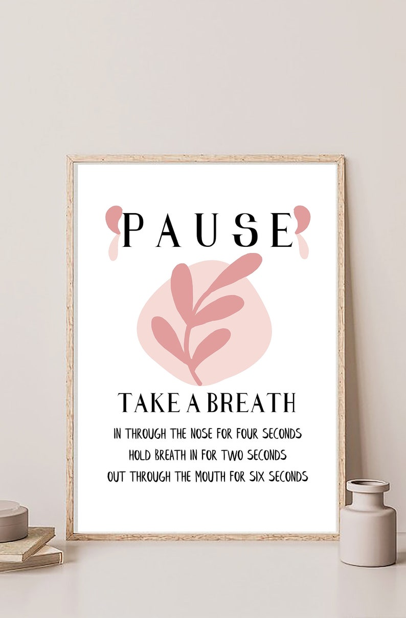 Pause Breathing Technique Digital Printmindfulness - Etsy