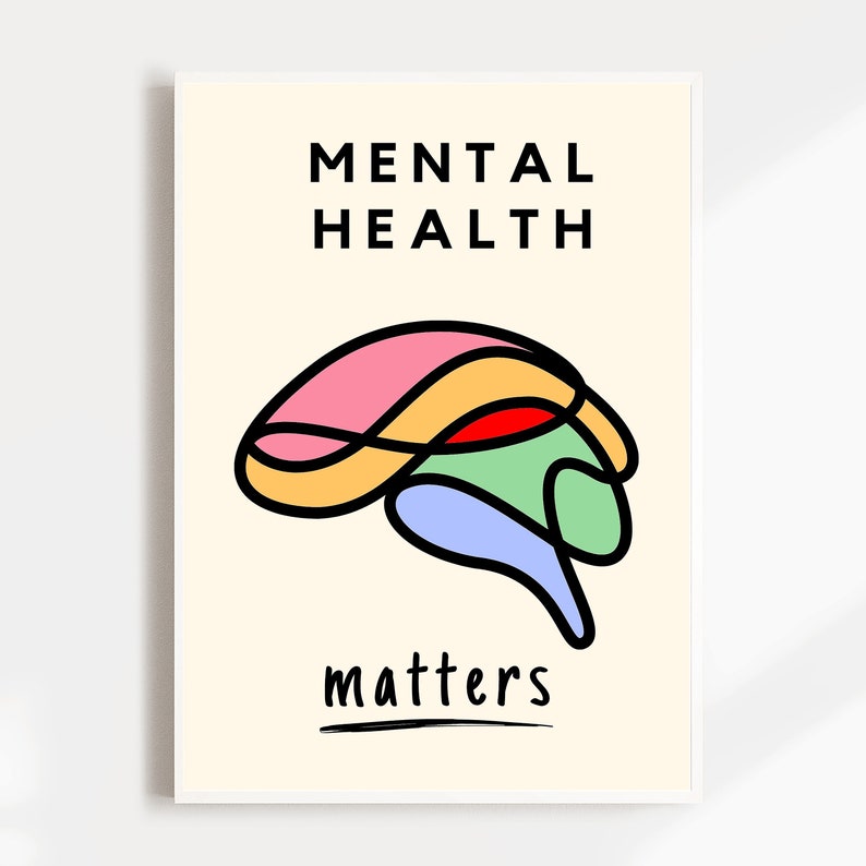 Mental Health Digital Poster Therapy Office Decor School Etsy