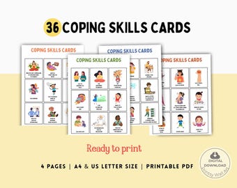 Coping Skills Flashcards (Digital Download)