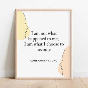 Carl Jung Quote Digital Poster Therapist Office Decor,Psychology Art,Mental Health Awareness,Counseling Psychiatrist Room Decoration CBT