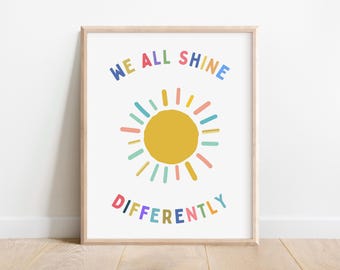 Neurodiversity Inclusive Poster Neurodivergent Sign ADHD Autism Tool Diversity Equality Print Therapist Room Decor Counselor Safe Space